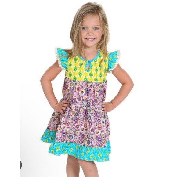 Jelly the pug size 6 savannah pinwheel woven dress - Picture 6 of 6